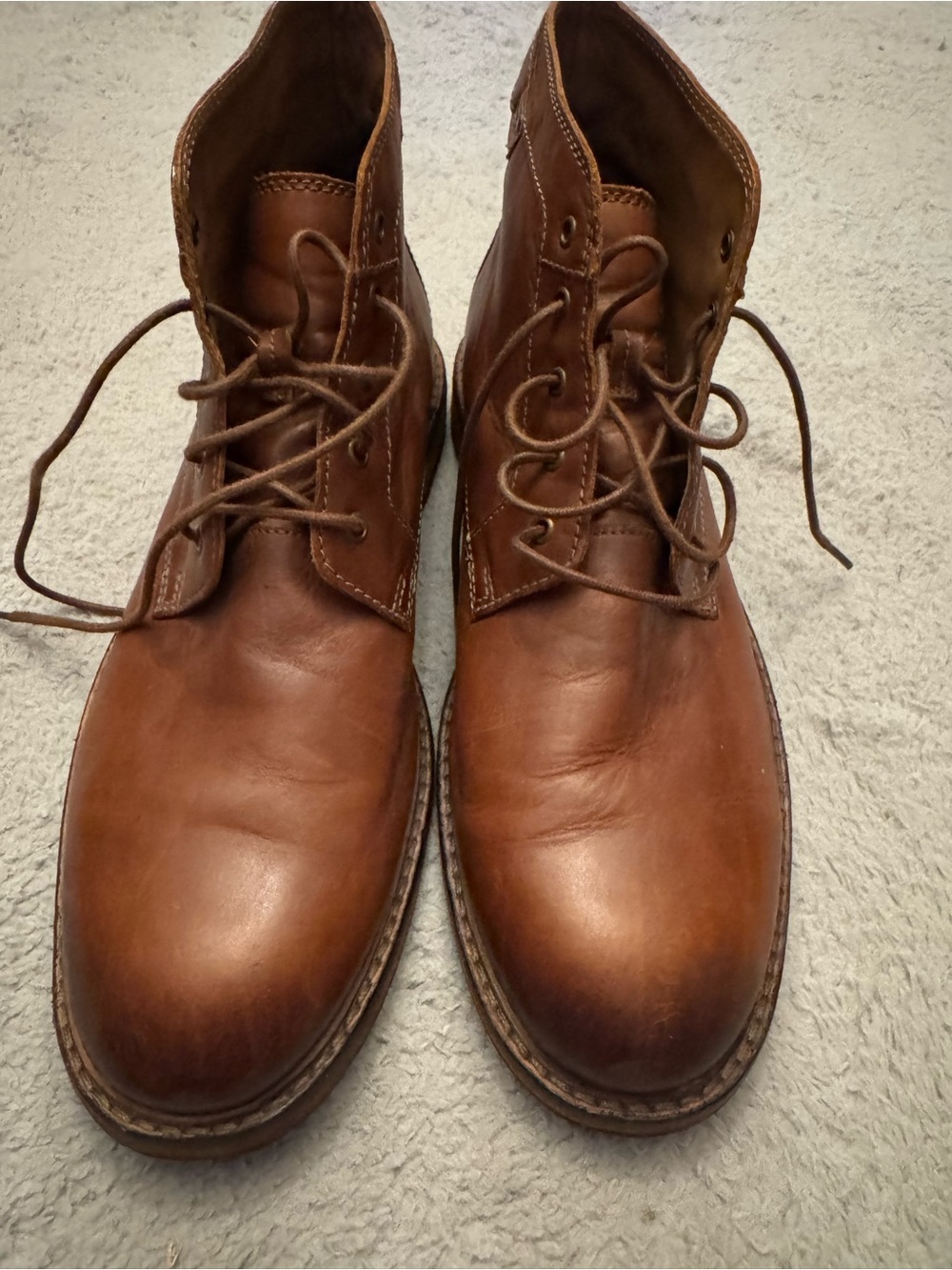 Men's Clarks Brown Leather Lace-Up Boots